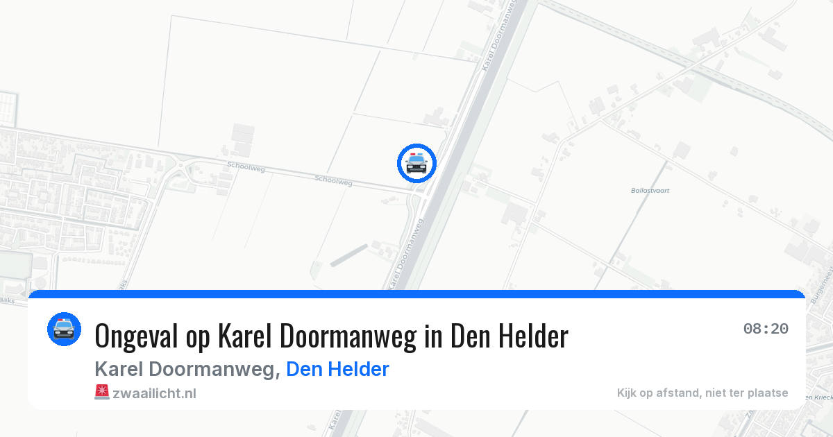 Ongeval op Karel Doormanweg in Den Helder — 30 apr 2026