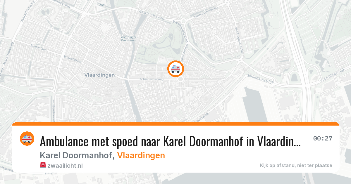 Ambulance met spoed naar Karel Doormanhof in Vlaardingen — 12 aug 2026