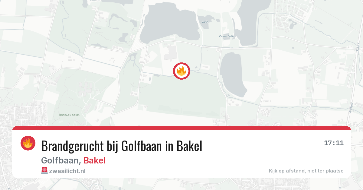 Brandgerucht bij Golfbaan in Bakel — 22 jul 2026