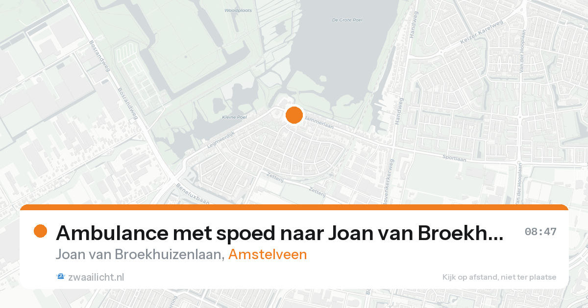Ambulance met spoed naar Joan van Broekhuizenlaan in Amstelveen — 7 feb 2026
