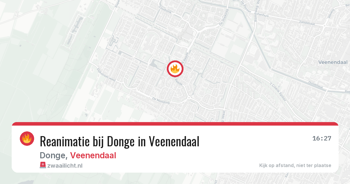 Reanimatie bij Donge in Veenendaal — 30 mei 2026