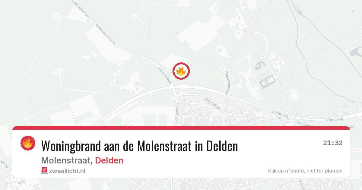 Woningbrand aan de Molenstraat in Delden — 19 mei 2026