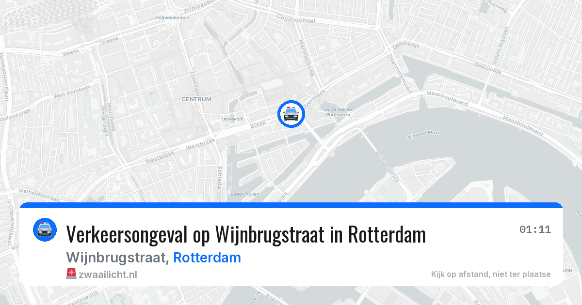 Verkeersongeval op Wijnbrugstraat in Rotterdam — 4 jun 2026