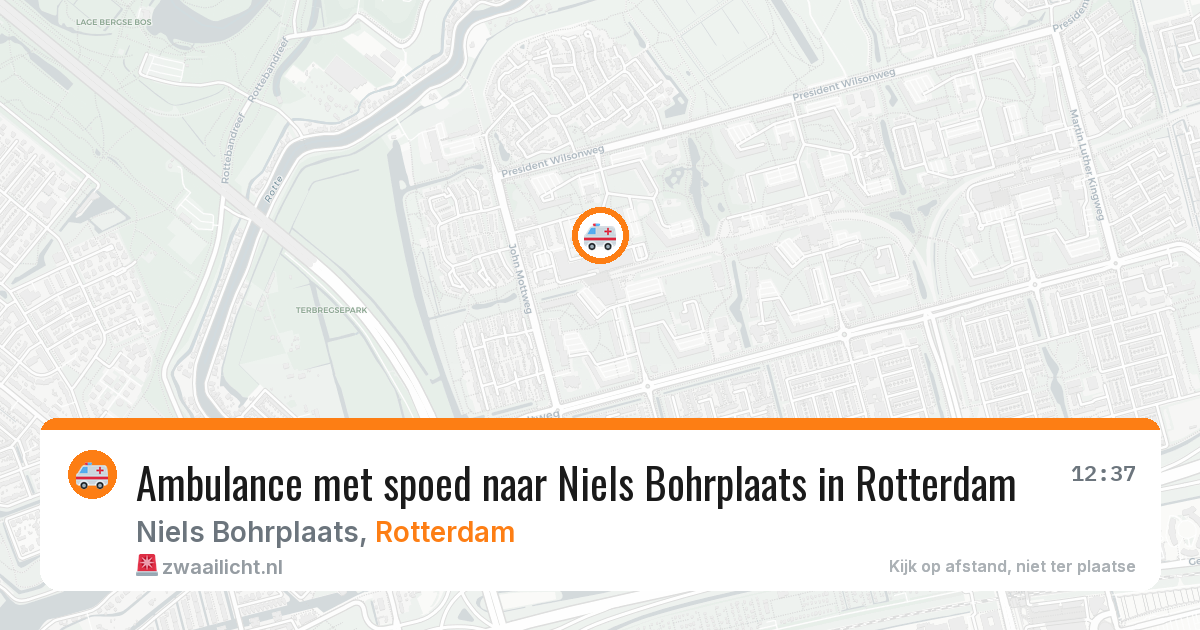 Ambulance met spoed naar Niels Bohrplaats in Rotterdam — 20 mei 2026