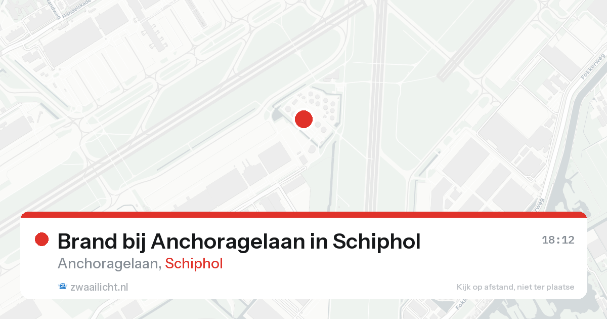 Brand bij Anchoragelaan in Schiphol — 1 jun 2026