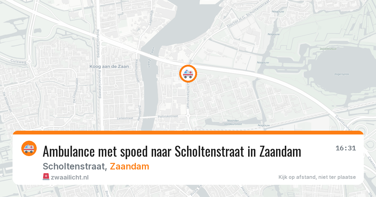 Ambulance met spoed naar Scholtenstraat in Zaandam — 5 mrt 2026