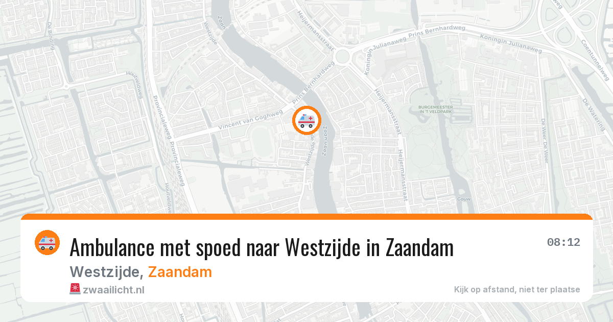 Ambulance met spoed naar Westzijde in Zaandam — 11 aug 2026
