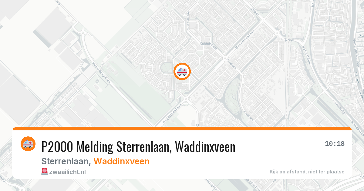 P2000 Melding Sterrenlaan, Waddinxveen — 13 apr 2026