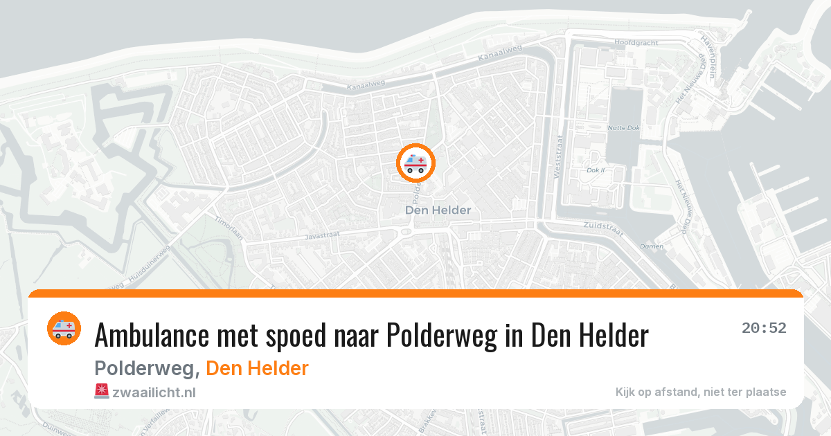 Ambulance met spoed naar Polderweg in Den Helder — 8 jun 2026