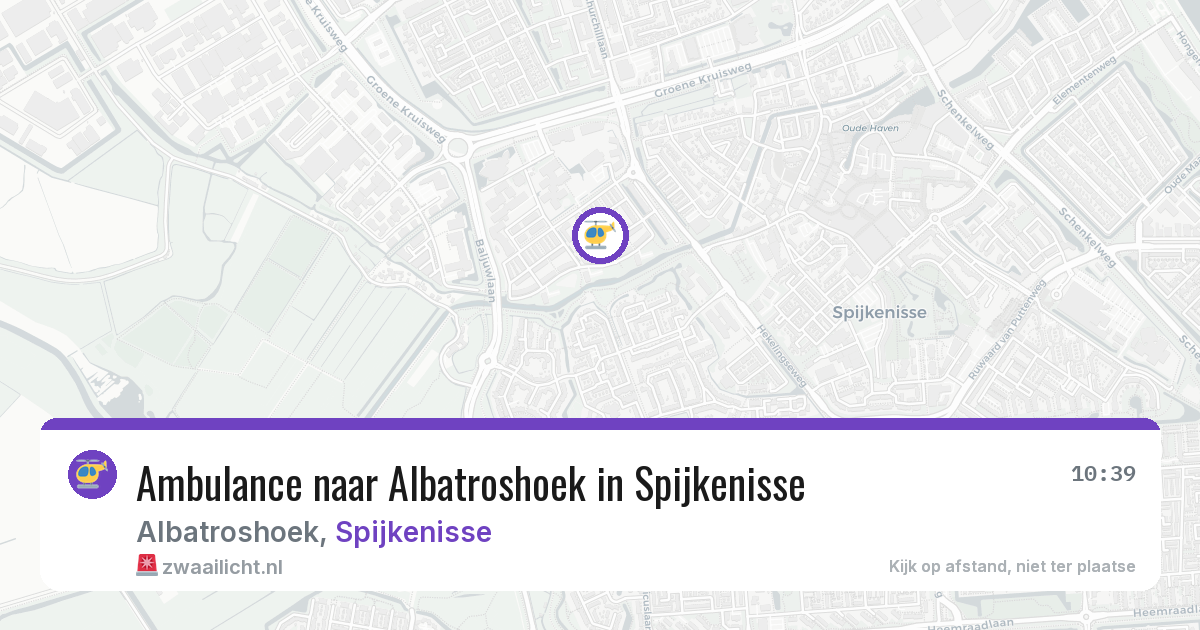 Ambulance naar Albatroshoek in Spijkenisse — 10 jul 2026