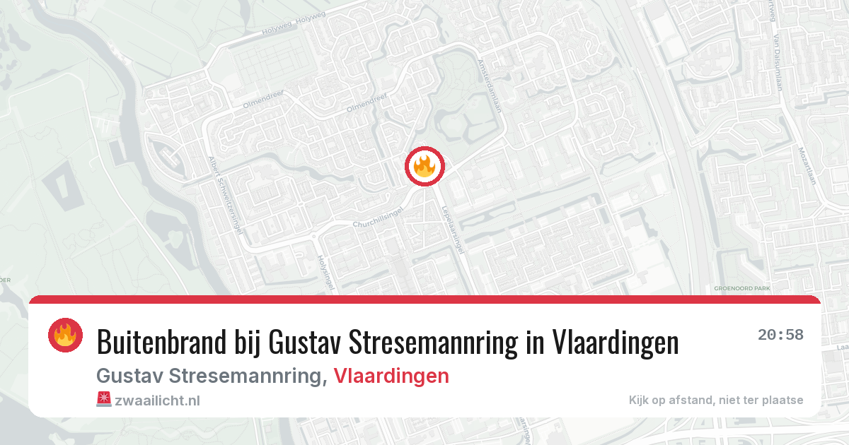 Buitenbrand bij Gustav Stresemannring in Vlaardingen — 7 aug 2026