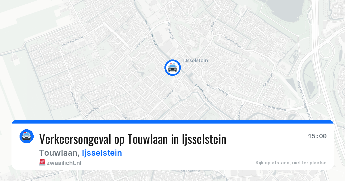 Verkeersongeval op Touwlaan in Ijsselstein — 31 mei 2026