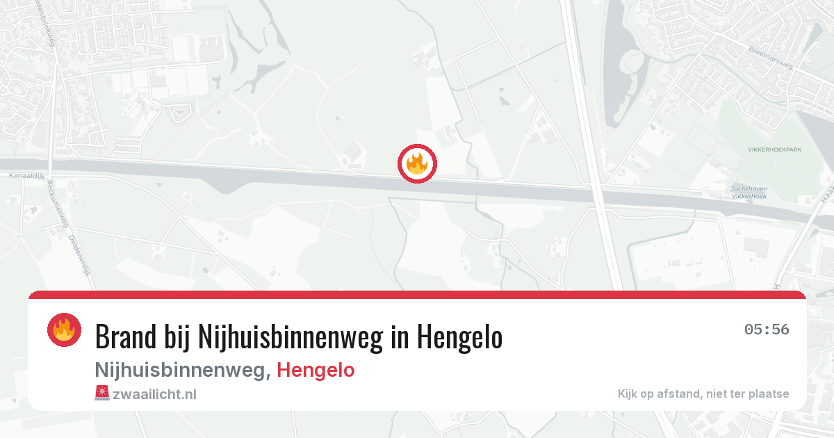 Brand bij Nijhuisbinnenweg in Hengelo — 25 mrt 2026