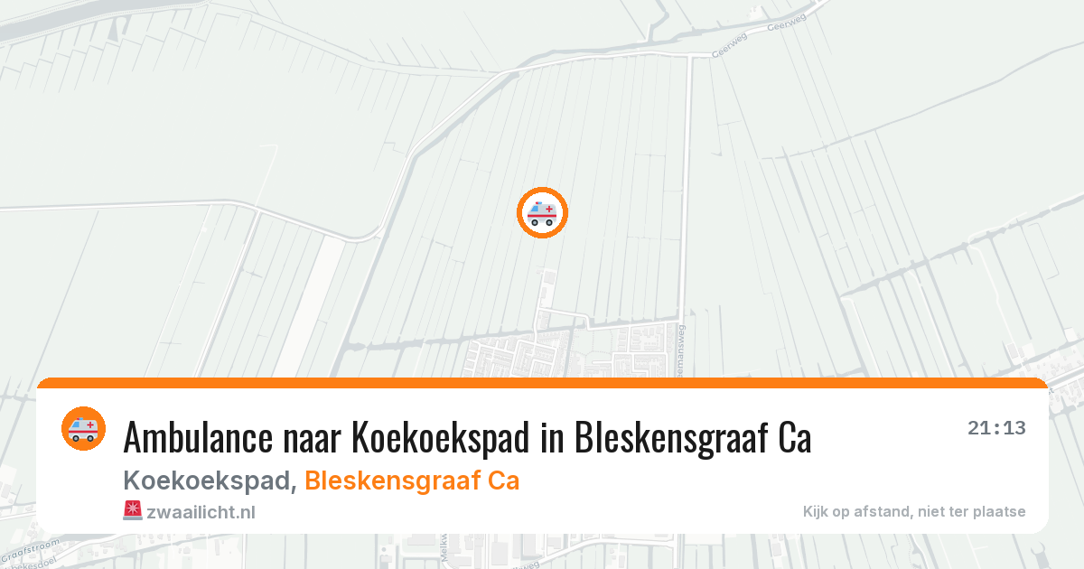 Ambulance naar Koekoekspad in Bleskensgraaf Ca — 3 jul 2026