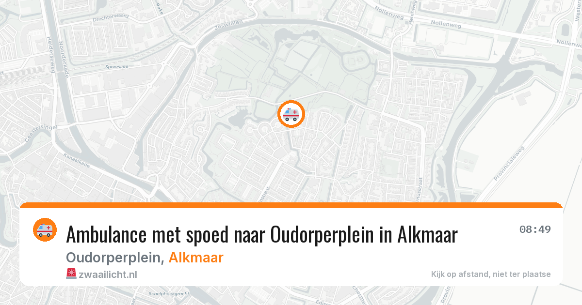 Ambulance met spoed naar Oudorperplein in Alkmaar — 17 jun 2026