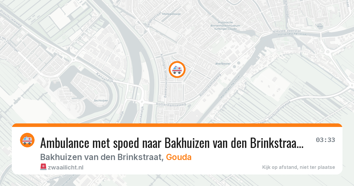 Ambulance met spoed naar Bakhuizen van den Brinkstraat in Gouda — 21 jan 2026