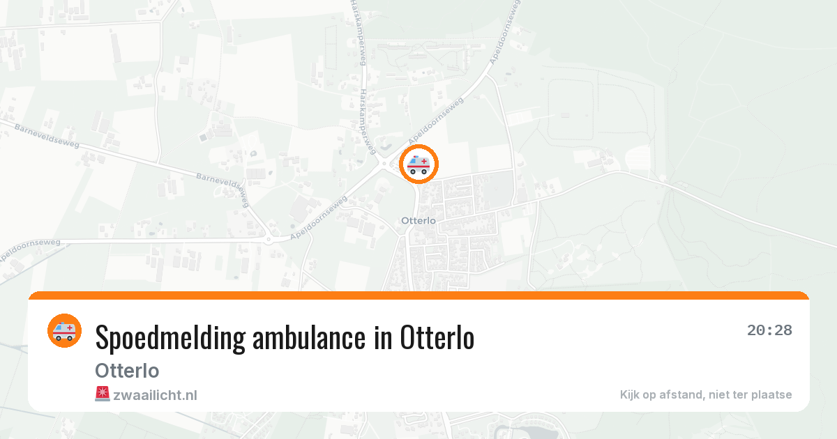 Spoedmelding ambulance in Otterlo — 8 jun 2026