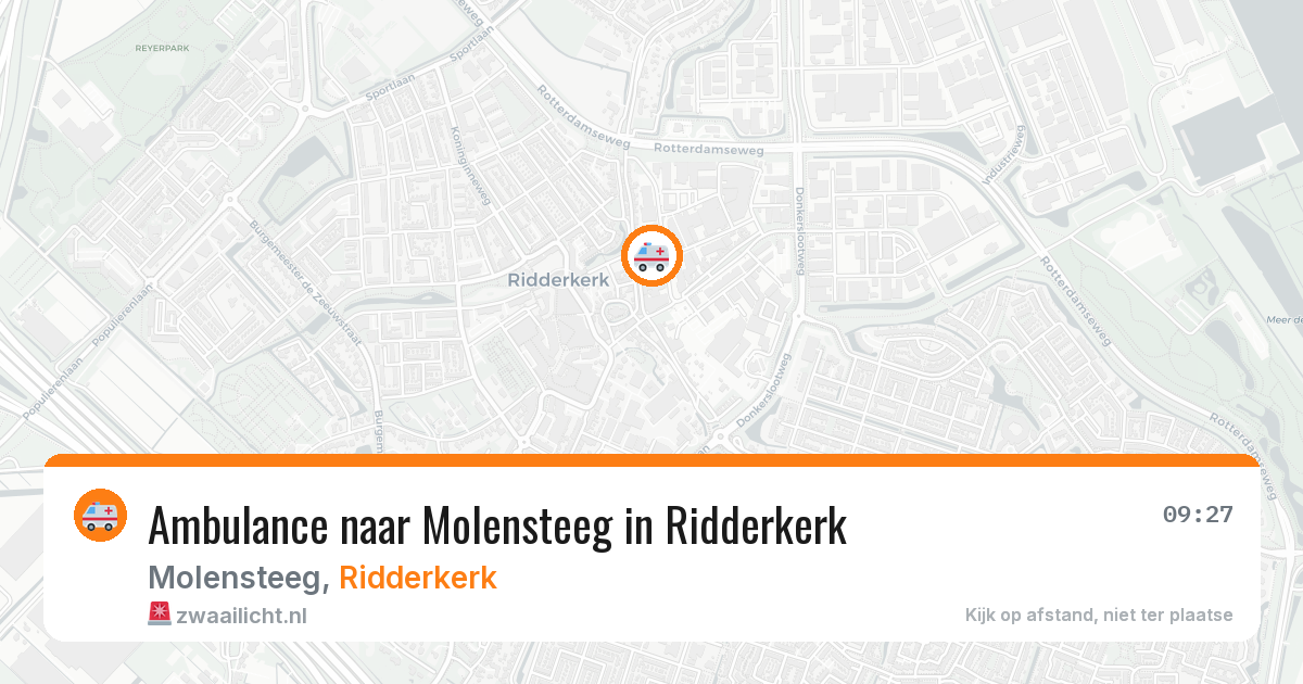 Ambulance naar Molensteeg in Ridderkerk — 2 jul 2026