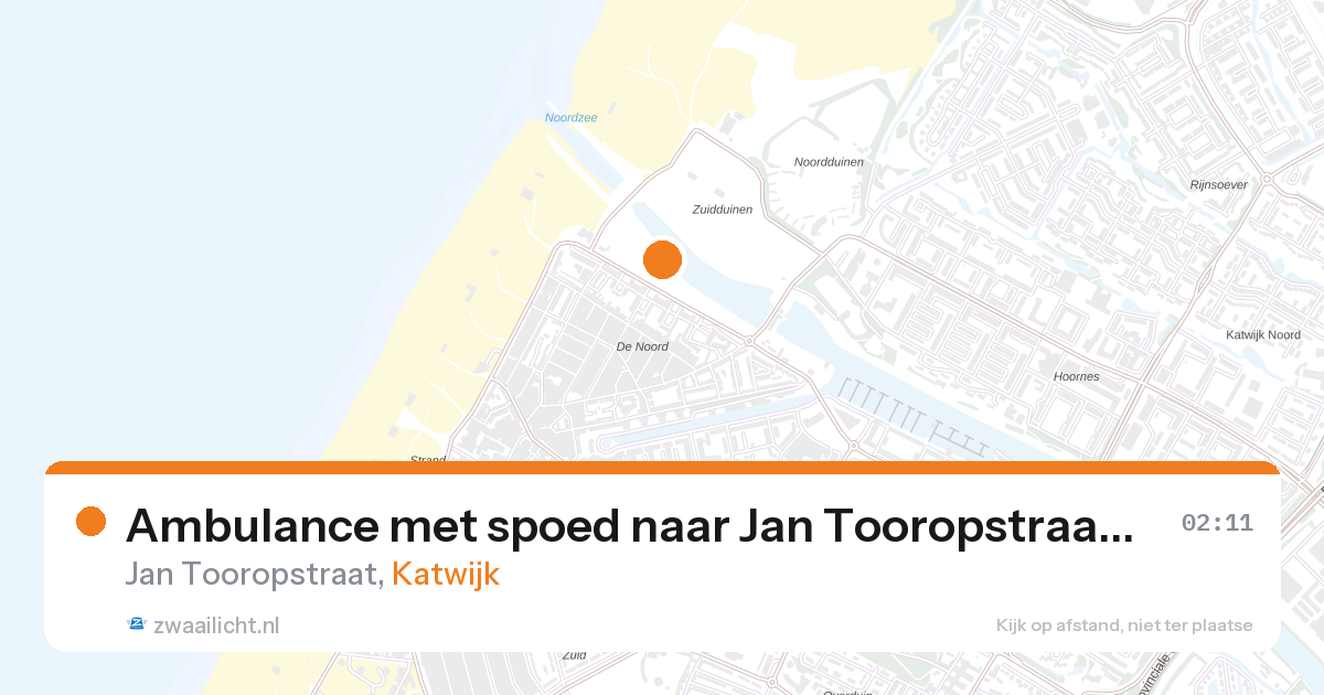 Ambulance met spoed naar Jan Tooropstraat in Katwijk — 29 mei 2026