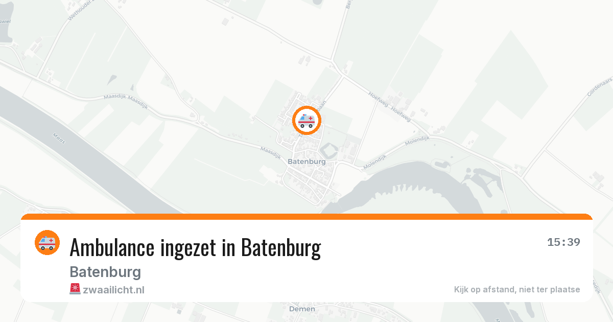 Ambulance ingezet in Batenburg — 21 mei 2026