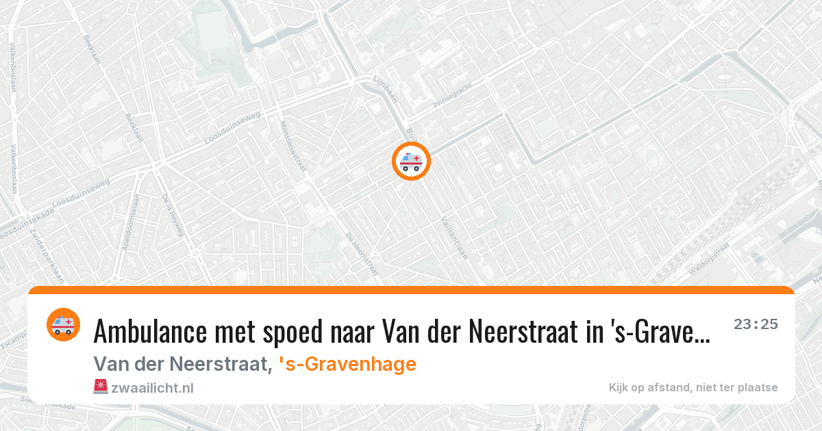 Ambulance met spoed naar Van der Neerstraat in 's-Gravenhage — 26 jun 2026