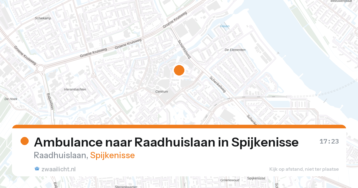 Ambulance naar Raadhuislaan in Spijkenisse — 16 jul 2026