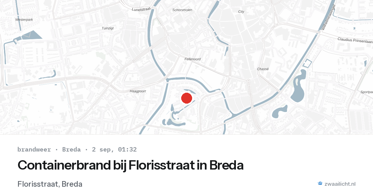 Containerbrand bij Florisstraat in Breda — 1 sep 2026