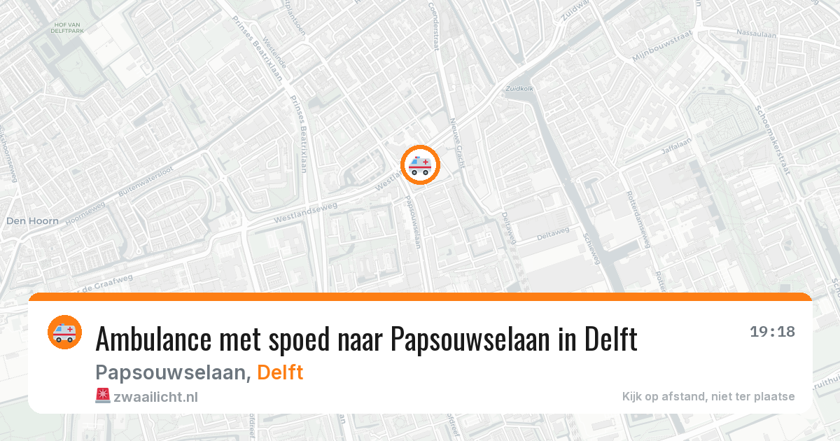 Ambulance met spoed naar Papsouwselaan in Delft — 12 feb 2026