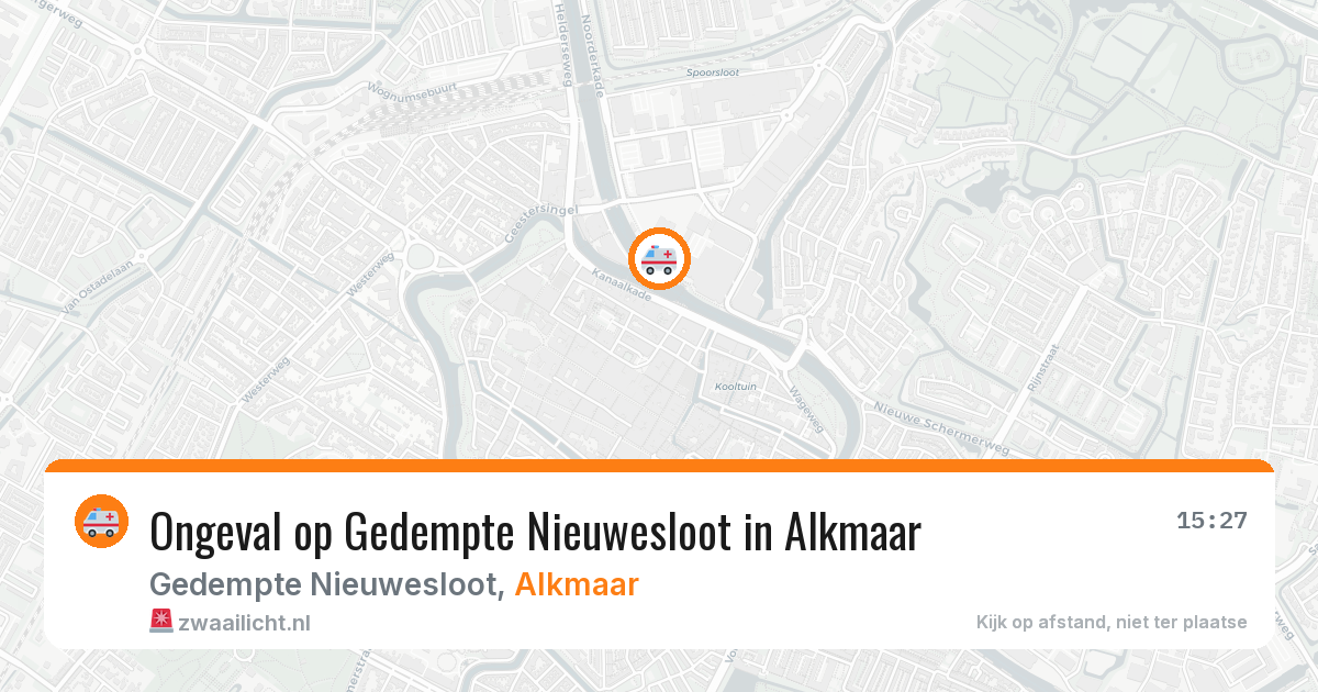 Ongeval op Gedempte Nieuwesloot in Alkmaar — 12 feb 2026