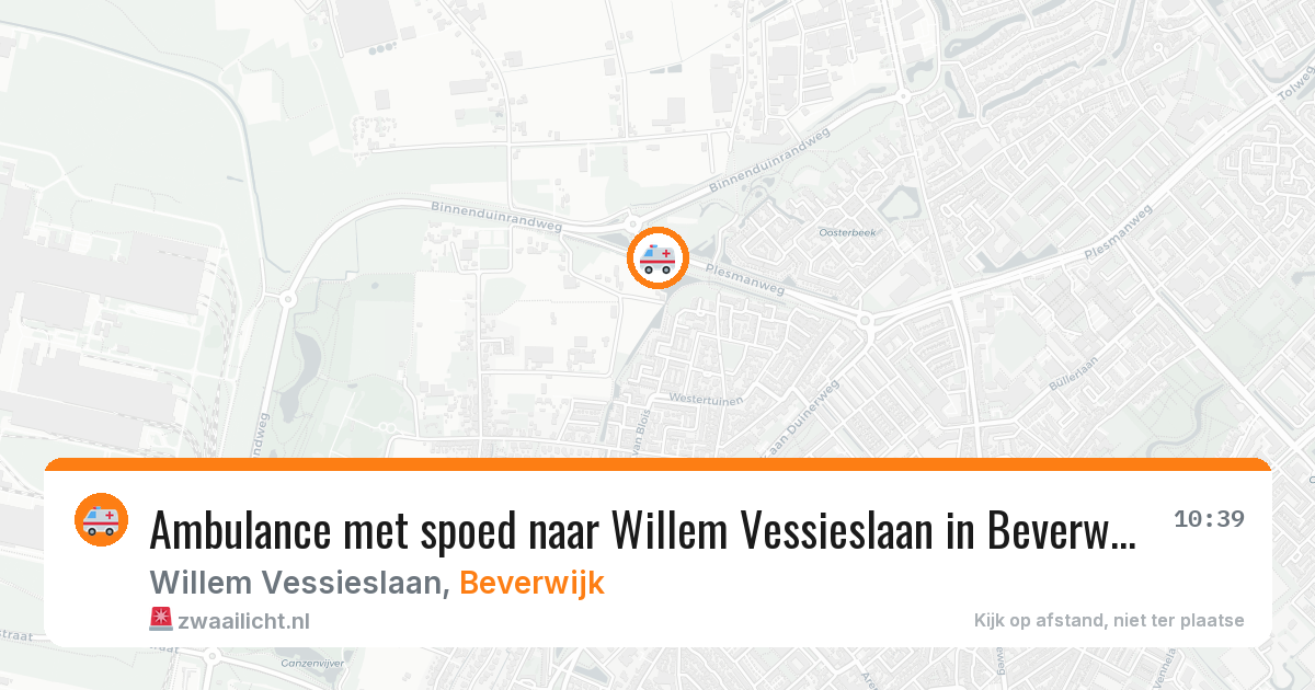 Ambulance met spoed naar Willem Vessieslaan in Beverwijk — 4 mei 2026