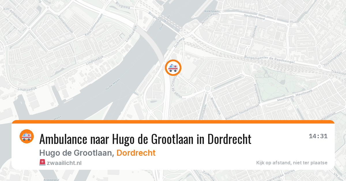 Ambulance naar Hugo de Grootlaan in Dordrecht — 20 mei 2026