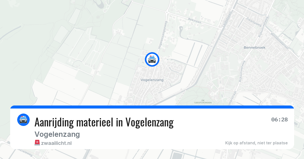 Aanrijding materieel in Vogelenzang — 16 jun 2026