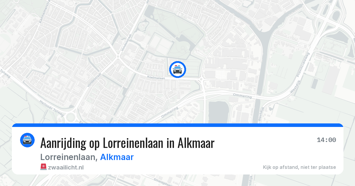 Aanrijding op Lorreinenlaan in Alkmaar — 9 apr 2026