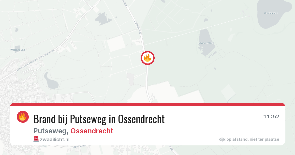 Brand bij Putseweg in Ossendrecht — 14 aug 2026