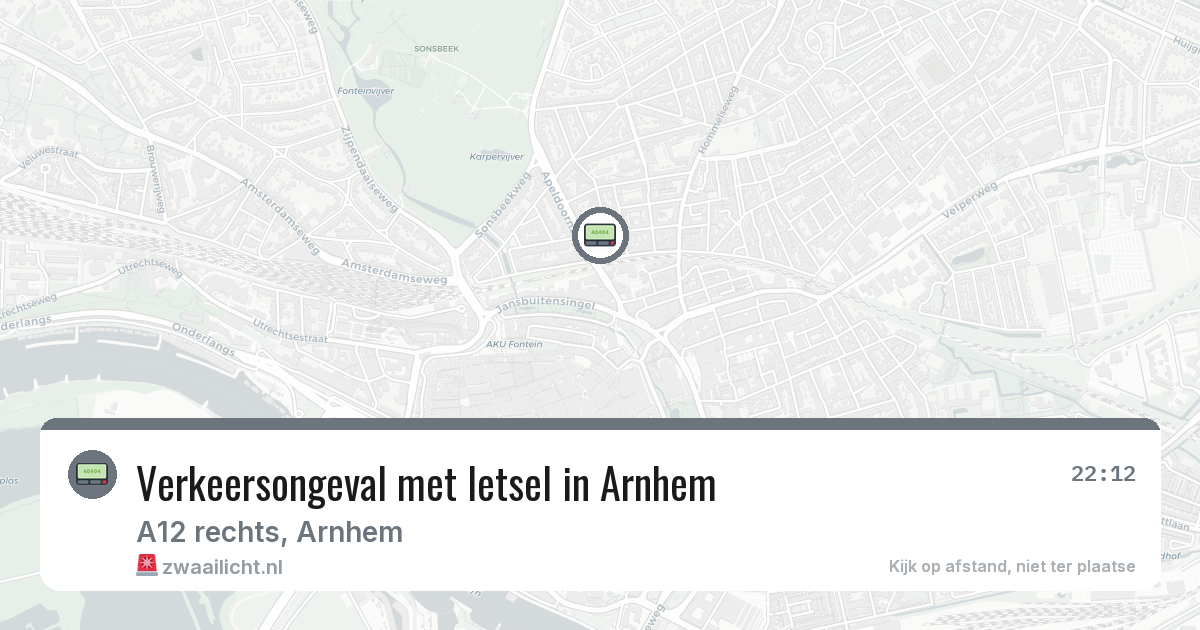 Verkeersongeval met letsel in Arnhem — 9 mei 2026