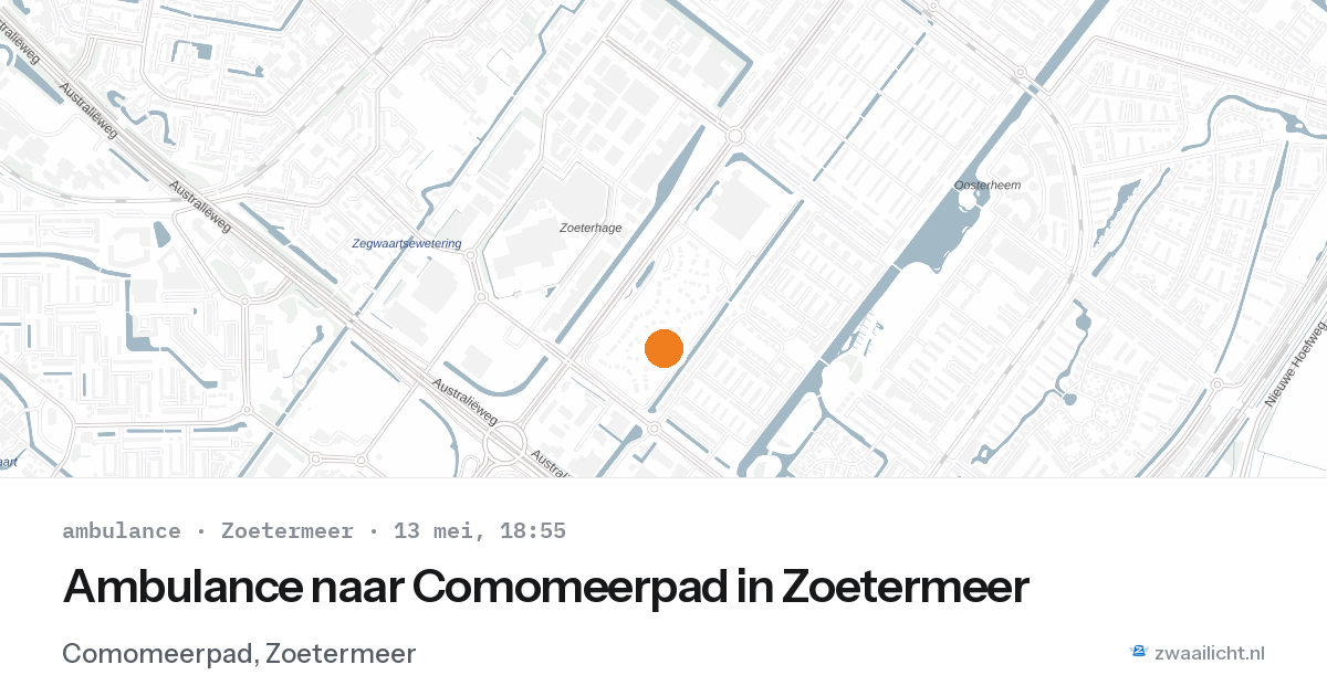 Ambulance naar Comomeerpad in Zoetermeer — 13 mei 2026