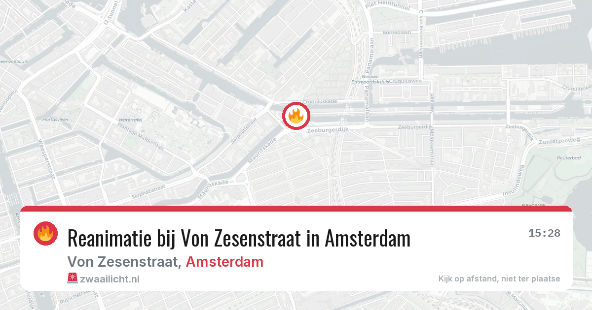 Reanimatie bij Von Zesenstraat in Amsterdam — 31 jul 2026