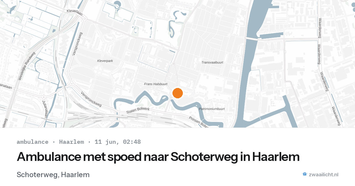 Ambulance met spoed naar Schoterweg in Haarlem — 11 jun 2026