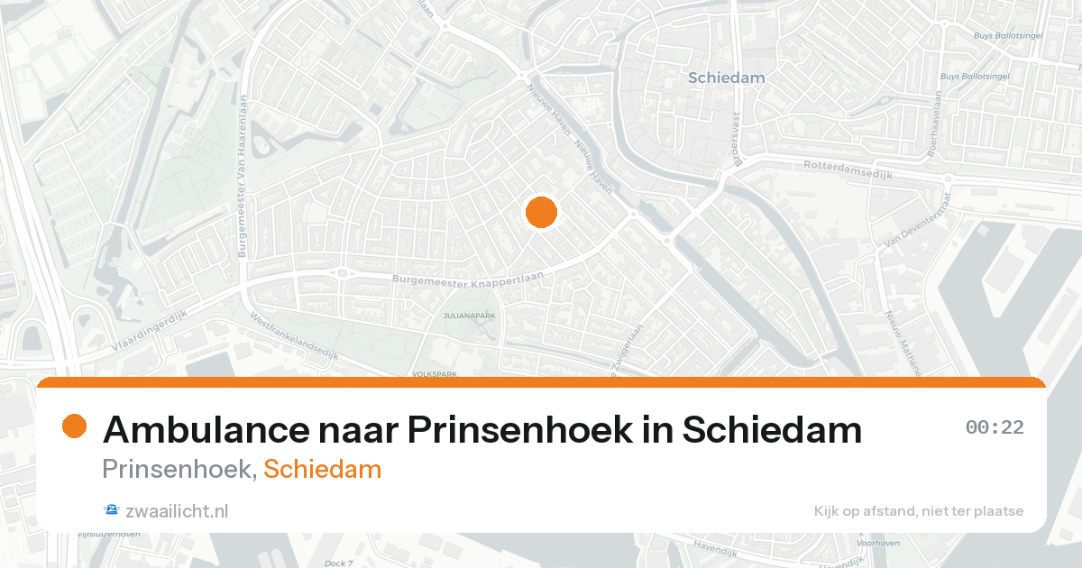 Ambulance naar Prinsenhoek in Schiedam — 22 aug 2026