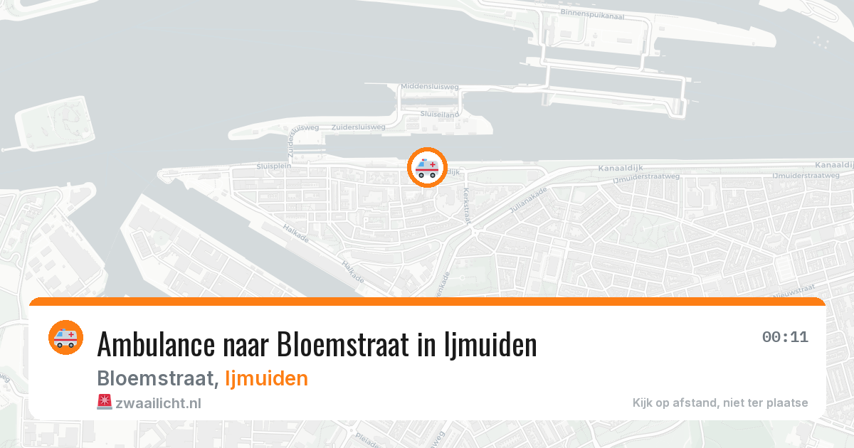 Ambulance naar Bloemstraat in Ijmuiden — 16 jul 2026