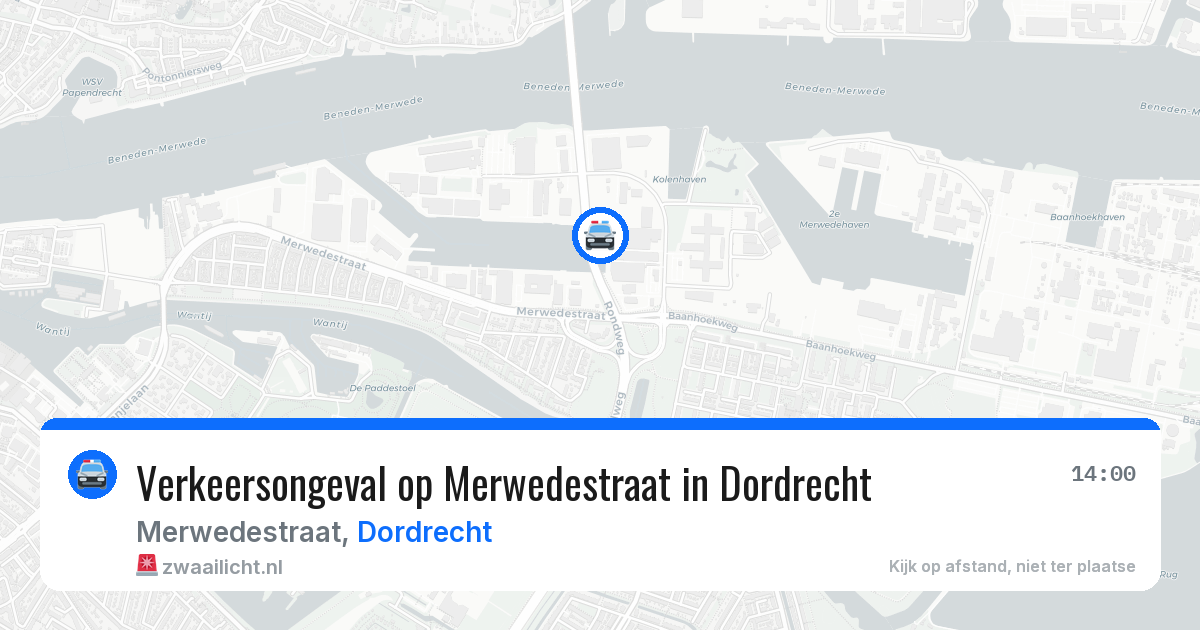 Verkeersongeval op Merwedestraat in Dordrecht — 8 apr 2026