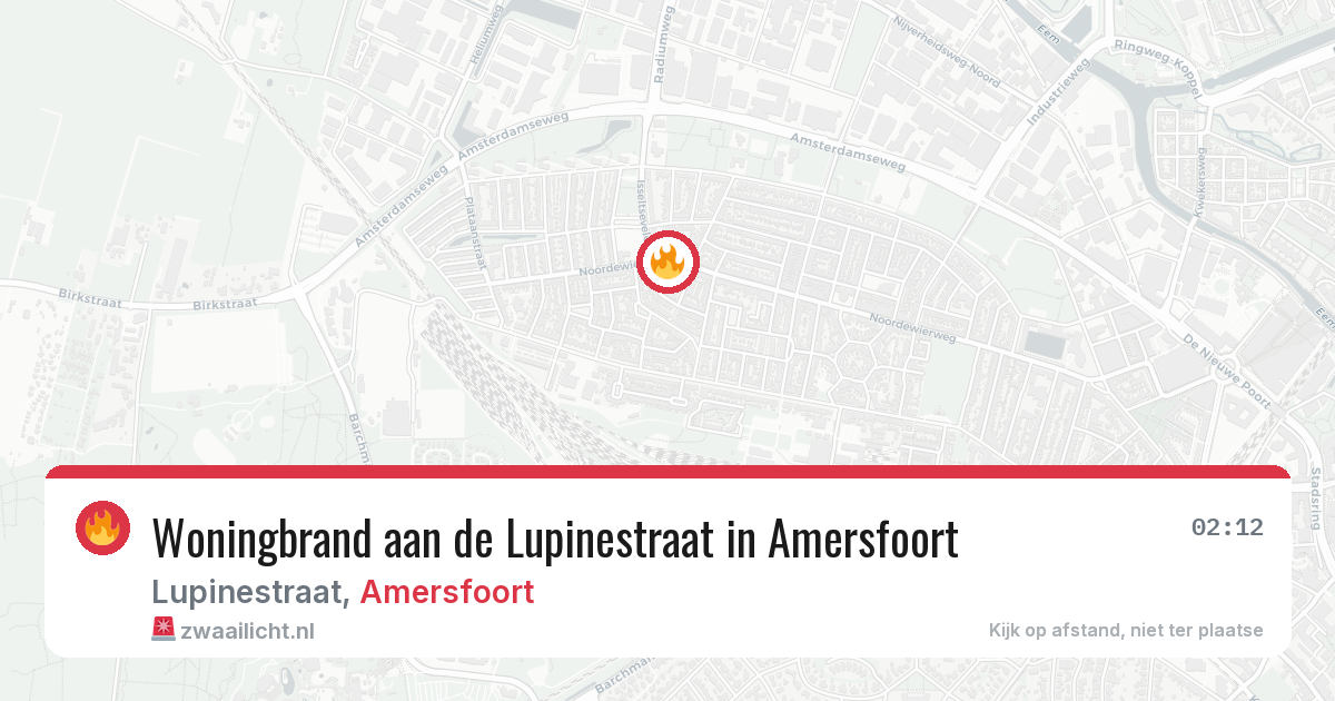 Woningbrand aan de Lupinestraat in Amersfoort — 25 jan 2026