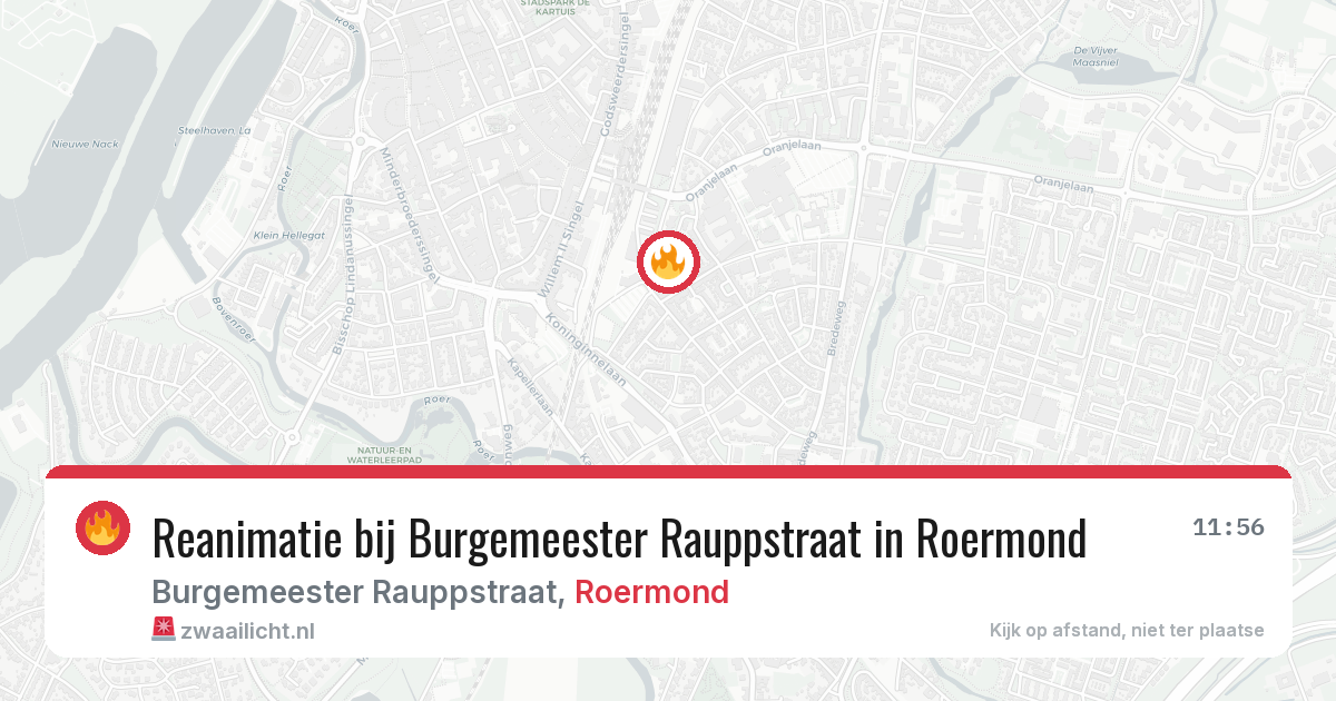 Reanimatie bij Burgemeester Rauppstraat in Roermond — 18 jun 2026