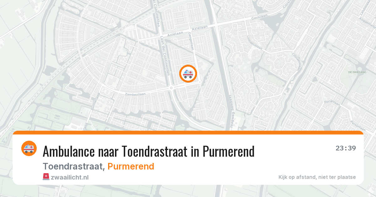 Ambulance naar Toendrastraat in Purmerend — 21 jun 2026