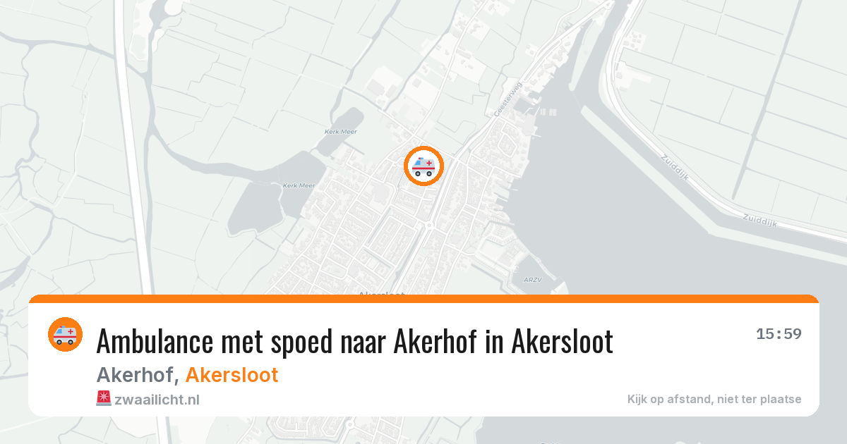 Ambulance met spoed naar Akerhof in Akersloot — 15 mrt 2026