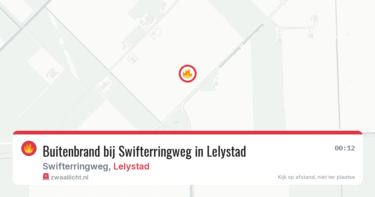 Buitenbrand bij Swifterringweg in Lelystad — 16 mei 2026