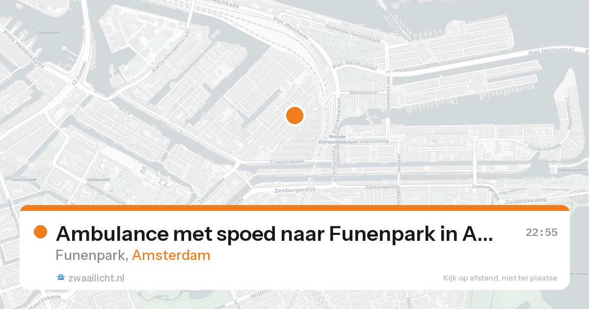 Ambulance met spoed naar Funenpark in Amsterdam — 22 aug 2026