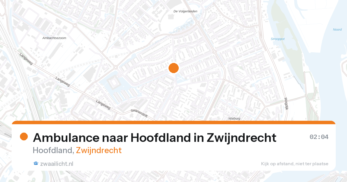 Ambulance naar Hoofdland in Zwijndrecht — 28 aug 2026