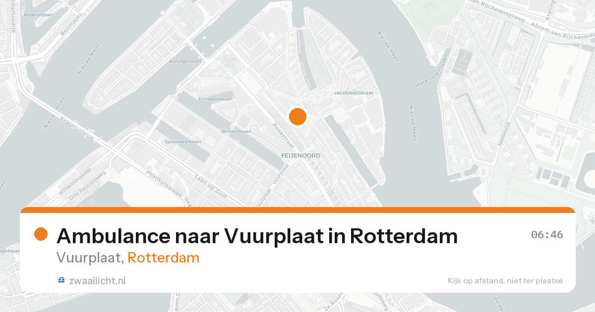 Ambulance naar Vuurplaat in Rotterdam — 4 jun 2026