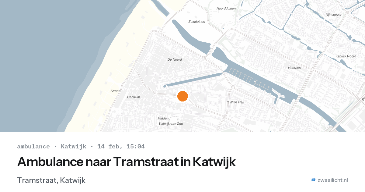Ambulance naar Tramstraat in Katwijk — 14 feb 2026